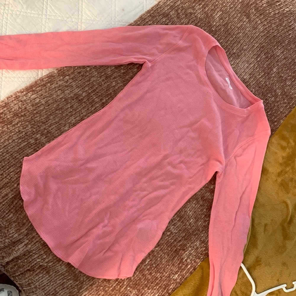Hot pink Old Navy henley top